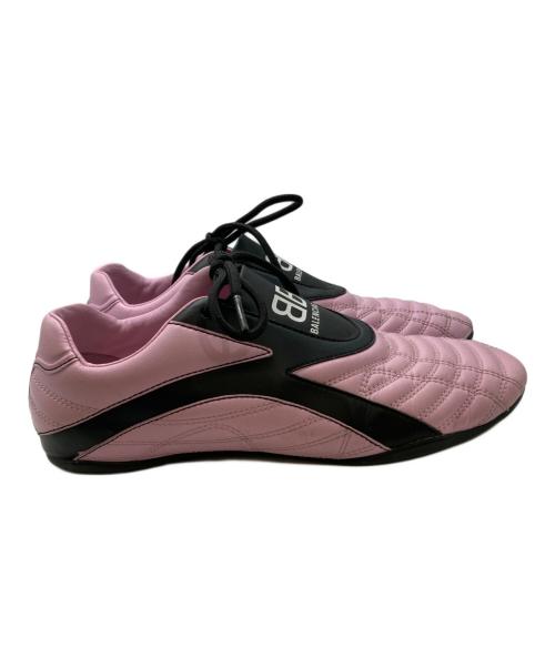 BALENCIAGA（バレンシアガ）BALENCIAGA (バレンシアガ) ZEN レザースニーカー ピンク サイズ:24.5㎝の古着・服飾アイテム