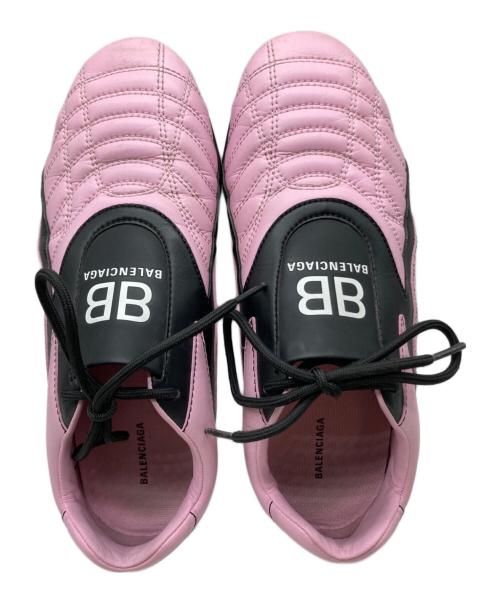 BALENCIAGA（バレンシアガ）BALENCIAGA (バレンシアガ) ZEN レザースニーカー ピンク サイズ:24.5㎝の古着・服飾アイテム