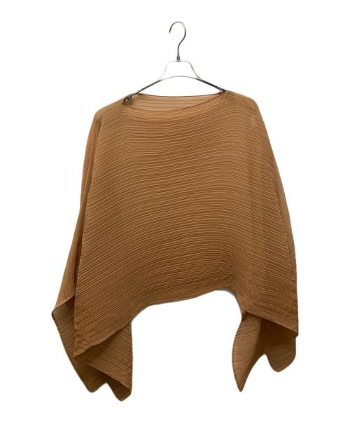 PLEATS PLEASE（プリーツプリーズ）PLEATS PLEASE (プリーツプリーズ) プリーツポンチョ キャメル サイズ:Freeの古着・服飾アイテム