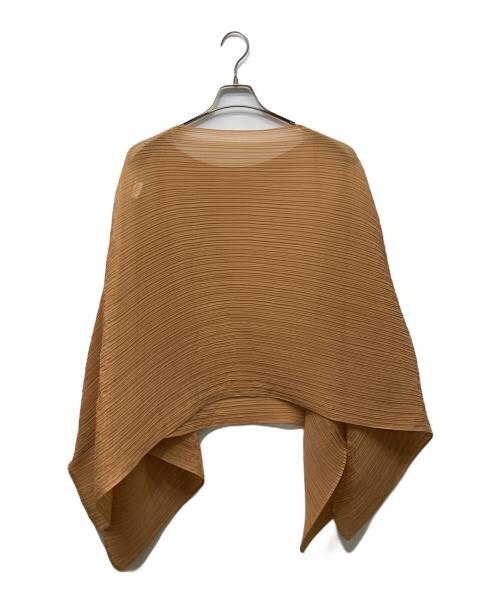 PLEATS PLEASE（プリーツプリーズ）PLEATS PLEASE (プリーツプリーズ) プリーツポンチョ キャメル サイズ:Freeの古着・服飾アイテム