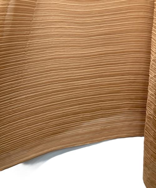 PLEATS PLEASE（プリーツプリーズ）PLEATS PLEASE (プリーツプリーズ) プリーツポンチョ キャメル サイズ:Freeの古着・服飾アイテム