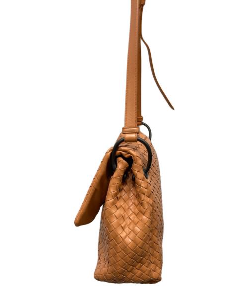 BOTTEGA VENETA（ボッテガベネタ）BOTTEGA VENETA (ボッテガベネタ) イントレチャートショルダーバッグ オレンジの古着・服飾アイテム