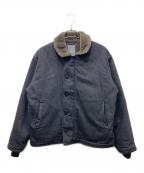 FIDELITYフィデリティー）の古着「OVERDYED N-1 DECK JACKET」｜グレー
