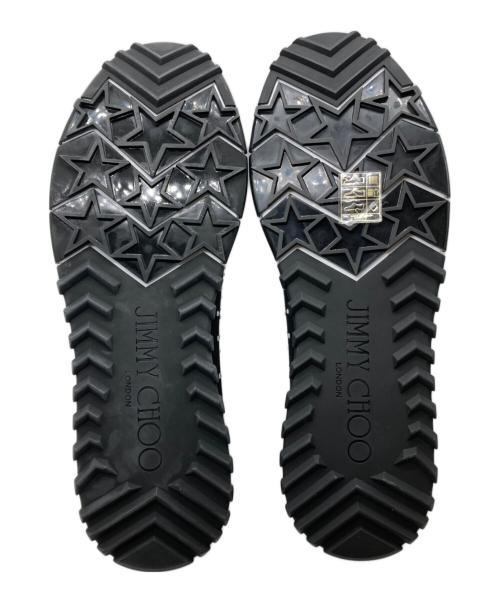 JIMMY CHOO（ジミーチュウ）JIMMY CHOO (ジミーチュウ) クリスタルニットスニーカー ブラック サイズ:38の古着・服飾アイテム