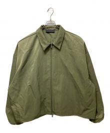 FOG ESSENTIALS（フィアオブゴッド エッセンシャル）の古着「EXTURED NYLON TRUCKER JACKET」｜オリーブ