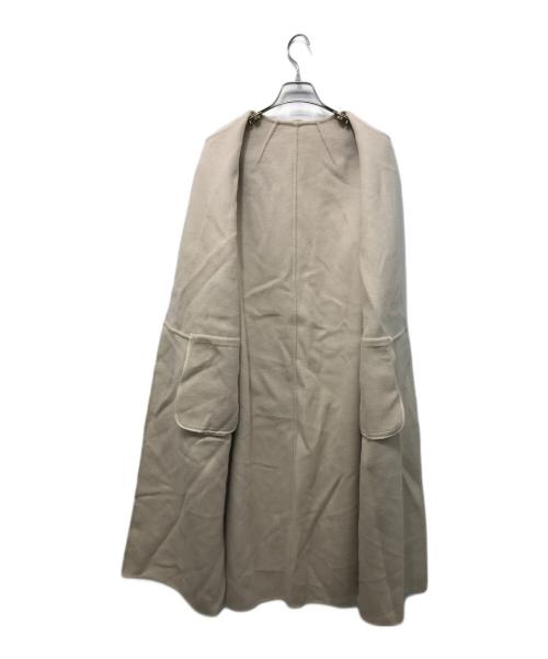 MUSE de Deuxieme Classe（ミューズ ドゥーズィエム クラス）MUSE de Deuxieme Classe (ミューズ ドゥーズィエム クラス) Victorian リバーロングノーカラーコート ベージュ サイズ:38の古着・服飾アイテム