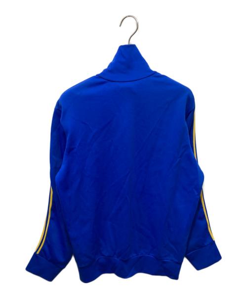 adidas（アディダス）adidas (アディダス) トレフォイルロゴハイネックトラックジャケット ブルー×イエロー サイズ:Sの古着・服飾アイテム