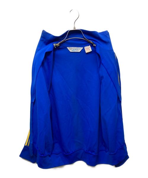 adidas（アディダス）adidas (アディダス) トレフォイルロゴハイネックトラックジャケット ブルー×イエロー サイズ:Sの古着・服飾アイテム