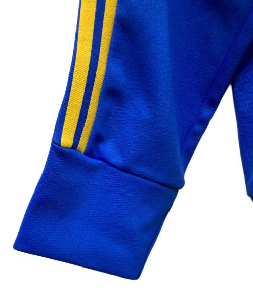 adidas（アディダス）adidas (アディダス) トレフォイルロゴハイネックトラックジャケット ブルー×イエロー サイズ:Sの古着・服飾アイテム