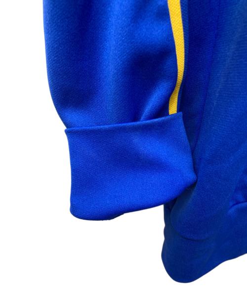 adidas（アディダス）adidas (アディダス) トレフォイルロゴハイネックトラックジャケット ブルー×イエロー サイズ:Sの古着・服飾アイテム