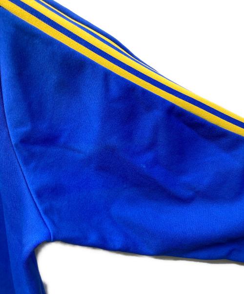 adidas（アディダス）adidas (アディダス) トレフォイルロゴハイネックトラックジャケット ブルー×イエロー サイズ:Sの古着・服飾アイテム