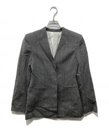 ETRE TOKYO（エトレトウキョウ）の古着「SANTEウエストシェイプノーカラージャケット」｜グレー