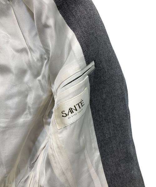 ETRE TOKYO（エトレトウキョウ）ETRE TOKYO (エトレトウキョウ) SANTEウエストシェイプノーカラージャケット グレー サイズ:Sの古着・服飾アイテム