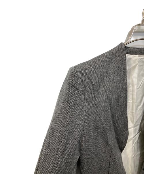 ETRE TOKYO（エトレトウキョウ）ETRE TOKYO (エトレトウキョウ) SANTEウエストシェイプノーカラージャケット グレー サイズ:Sの古着・服飾アイテム