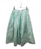 DRAWERドゥロワー）の古着「ウェストコードギャザースカート」｜スカイブルー