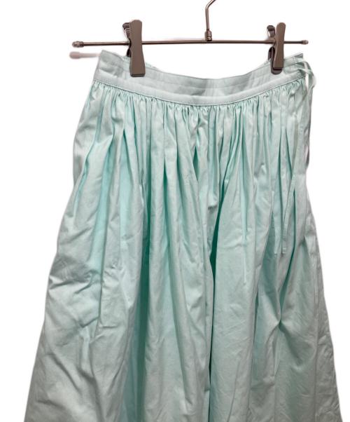 DRAWER（ドゥロワー）Drawer (ドゥロワー) ウェストコードギャザースカート スカイブルー サイズ:36の古着・服飾アイテム