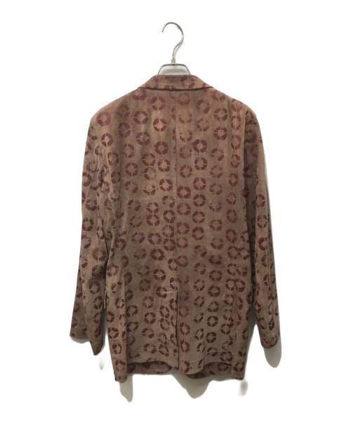 COMME des GARCONS HOMME PLUS（コムデギャルソンオムプリュス）COMME des GARCONS HOMME PLUS (コムデギャルソンオムプリュス) 総柄ピッグレザージャケット ブラウン×カーキ サイズ:Sの古着・服飾アイテム