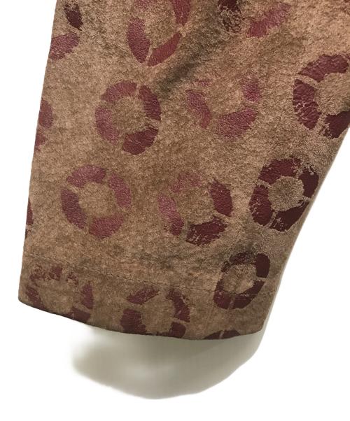 COMME des GARCONS HOMME PLUS（コムデギャルソンオムプリュス）COMME des GARCONS HOMME PLUS (コムデギャルソンオムプリュス) 総柄ピッグレザージャケット ブラウン×カーキ サイズ:Sの古着・服飾アイテム