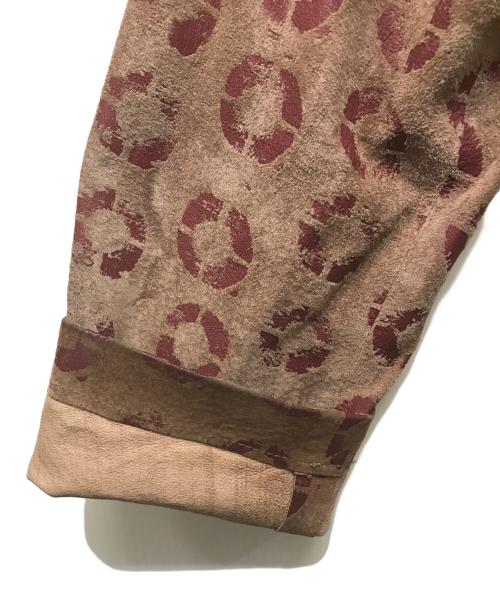 COMME des GARCONS HOMME PLUS（コムデギャルソンオムプリュス）COMME des GARCONS HOMME PLUS (コムデギャルソンオムプリュス) 総柄ピッグレザージャケット ブラウン×カーキ サイズ:Sの古着・服飾アイテム