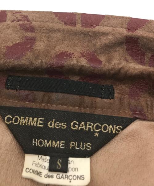 COMME des GARCONS HOMME PLUS（コムデギャルソンオムプリュス）COMME des GARCONS HOMME PLUS (コムデギャルソンオムプリュス) 総柄ピッグレザージャケット ブラウン×カーキ サイズ:Sの古着・服飾アイテム