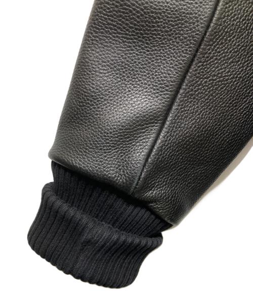 BROOKS BROTHERS（ブルックスブラザーズ）BROOKS BROTHERS (ブルックスブラザーズ) スリーブレザースタジャン ブラック サイズ:Sの古着・服飾アイテム