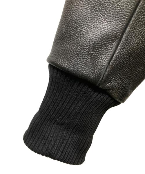 BROOKS BROTHERS（ブルックスブラザーズ）BROOKS BROTHERS (ブルックスブラザーズ) スリーブレザースタジャン ブラック サイズ:Sの古着・服飾アイテム