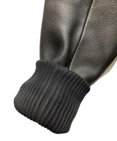 BROOKS BROTHERS（ブルックスブラザーズ）BROOKS BROTHERS (ブルックスブラザーズ) スリーブレザースタジャン ブラック サイズ:Sの古着・服飾アイテム