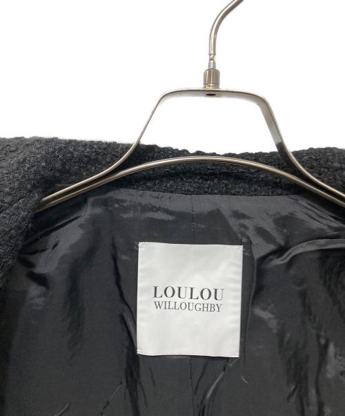 Loulou Willoughby（ルルウィルビー）Loulou Willoughby (ルルウィルビー) ファンシーツイードダブルジャケット ブラック サイズ:2の古着・服飾アイテム