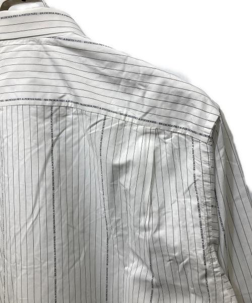 BALENCIAGA（バレンシアガ）BALENCIAGA (バレンシアガ) ボタンダウンストライプシャツ ホワイト×ブラック サイズ:37の古着・服飾アイテム