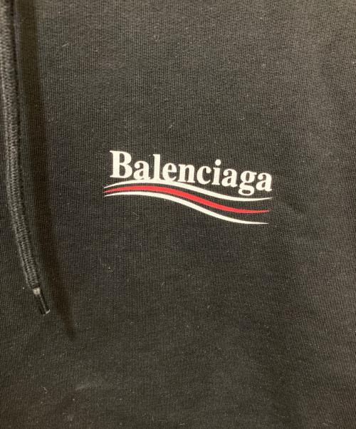 BALENCIAGA（バレンシアガ）BALENCIAGA (バレンシアガ) キャンペーンロゴ プルオーバーパーカー ブラック サイズ:XSの古着・服飾アイテム