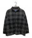 ）の古着「Block Check Varsity Jacket」｜ブラック