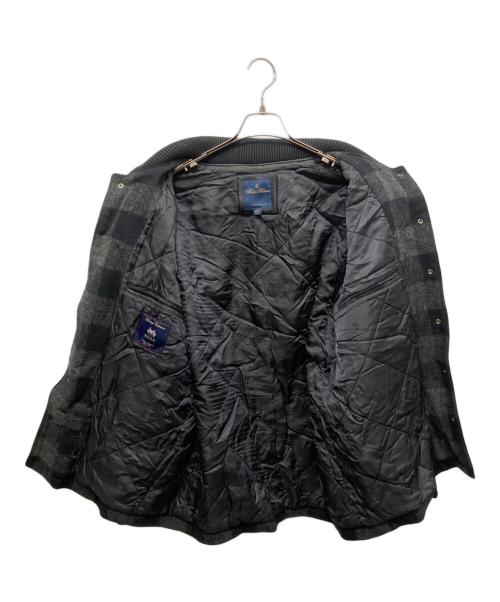BROOKS BROTHERS（ブルックスブラザーズ）BROOKS BROTHERS (ブルックスブラザーズ) Ron Herman (ロンハーマン) Block Check Varsity Jacket ブラック サイズ:Lの古着・服飾アイテム
