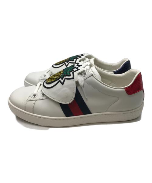 GUCCI（グッチ）GUCCI (グッチ) シェリーラインスニーカー ホワイト サイズ:37の古着・服飾アイテム