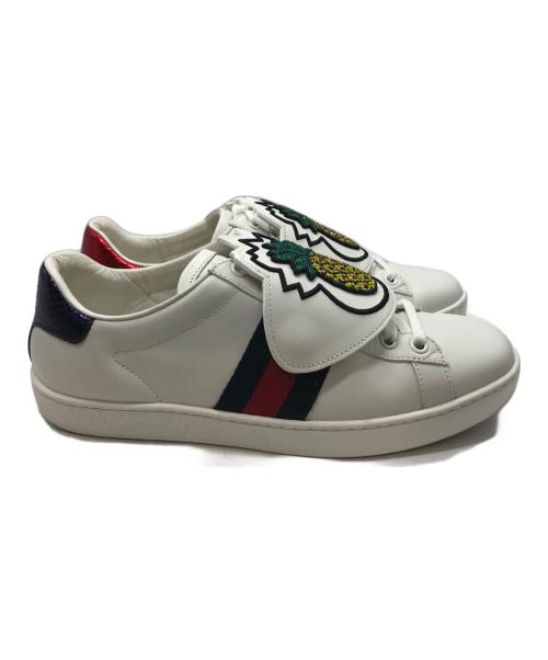 GUCCI（グッチ）GUCCI (グッチ) シェリーラインスニーカー ホワイト サイズ:37の古着・服飾アイテム