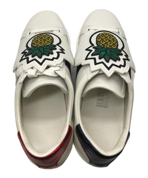 GUCCI（グッチ）GUCCI (グッチ) シェリーラインスニーカー ホワイト サイズ:37の古着・服飾アイテム