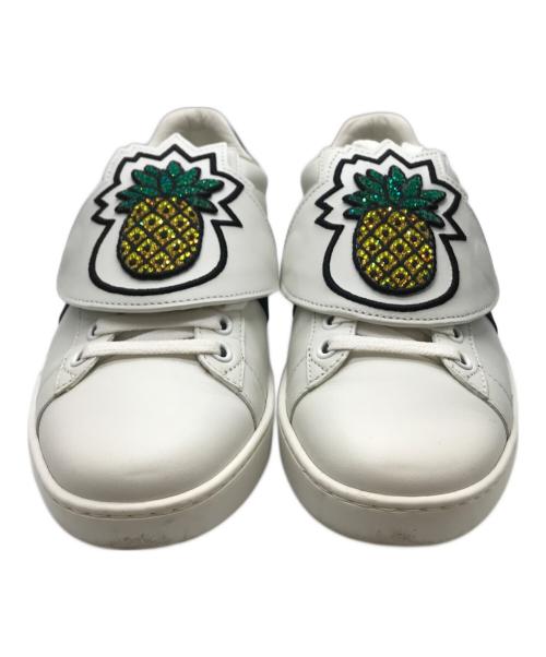 GUCCI（グッチ）GUCCI (グッチ) シェリーラインスニーカー ホワイト サイズ:37の古着・服飾アイテム