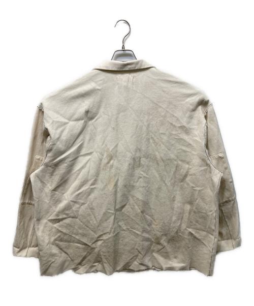 yokosakamoto（ヨウコサカモト）yokosakamoto (ヨウコサカモト) ペイントジャケット ベージュ サイズ:Lの古着・服飾アイテム