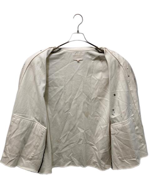 yokosakamoto（ヨウコサカモト）yokosakamoto (ヨウコサカモト) ペイントジャケット ベージュ サイズ:Lの古着・服飾アイテム