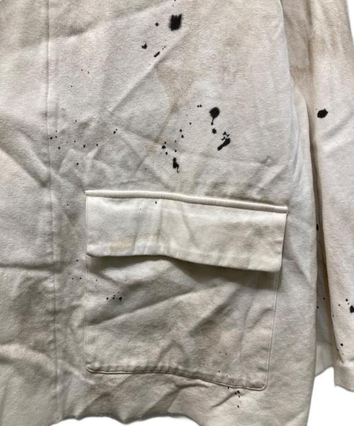 yokosakamoto（ヨウコサカモト）yokosakamoto (ヨウコサカモト) ペイントジャケット ベージュ サイズ:Lの古着・服飾アイテム