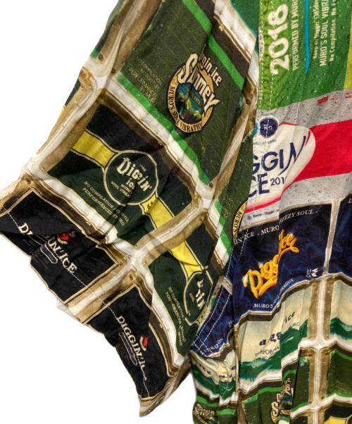 sillage（シアージ）sillage (シアージ) オープンカラーシャツ ベージュ×グリーン サイズ:Freeの古着・服飾アイテム