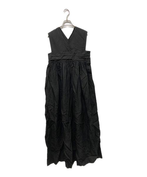 HYKE（ハイク）HYKE (ハイク) Linen Maxi Dress ブラック サイズ:1の古着・服飾アイテム