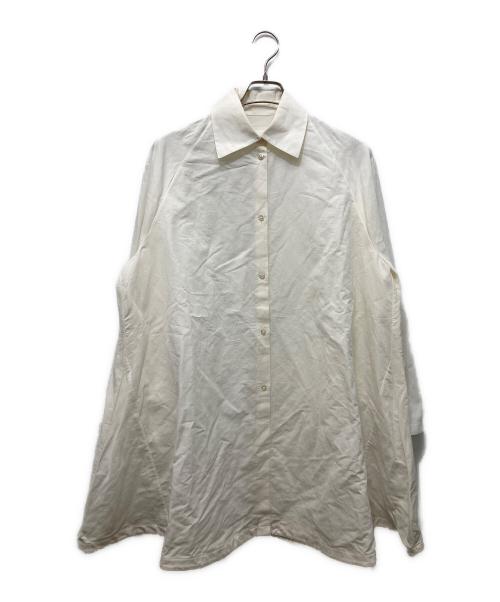 JIL SANDER（ジルサンダー）JIL SANDER (ジルサンダー) Aライン リネン コットン チュニックドレス ホワイト サイズ:32の古着・服飾アイテム
