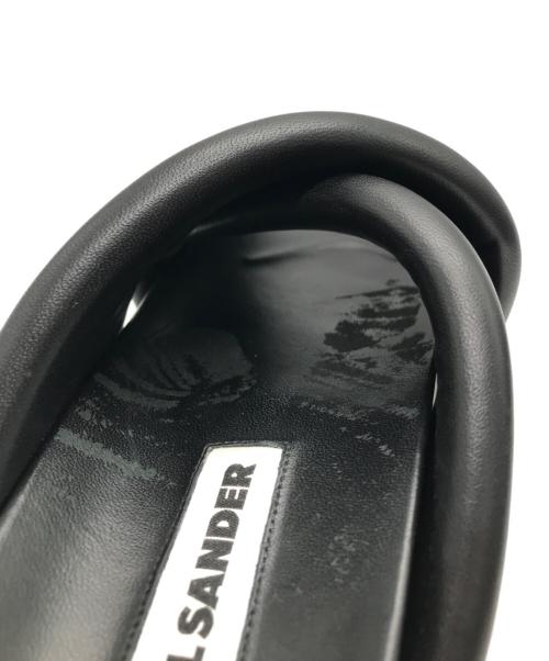JIL SANDER（ジルサンダー）JIL SANDER (ジルサンダー) クロスストラップスライドサンダル ブラック サイズ:36の古着・服飾アイテム