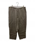 Vlas Blommeヴラスブラム）の古着「ウールリネンサルエルパンツ」｜ベージュ