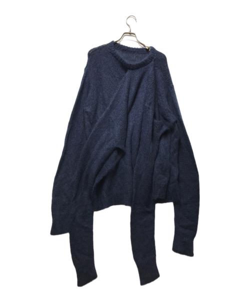 ROKH（ロク）Rokh (ロク) デザインニット ネイビー サイズ:XLの古着・服飾アイテム