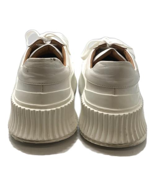 JIL SANDER（ジルサンダー）JIL SANDER (ジルサンダー) プラットフォームスニーカー ホワイト サイズ:37の古着・服飾アイテム