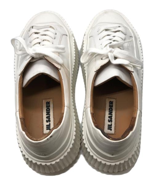 JIL SANDER（ジルサンダー）JIL SANDER (ジルサンダー) プラットフォームスニーカー ホワイト サイズ:37の古着・服飾アイテム