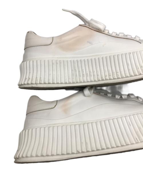 JIL SANDER（ジルサンダー）JIL SANDER (ジルサンダー) プラットフォームスニーカー ホワイト サイズ:37の古着・服飾アイテム