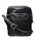 COMME des GARCONSコムデギャルソン）の古着「フェイクレザーショルダーバッグ」｜ブラック