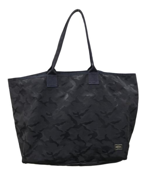PORTER（ポーター）PORTER (ポーター) LOWERCASE (ロウワーケース) カモフラトートバッグ ネイビーの古着・服飾アイテム